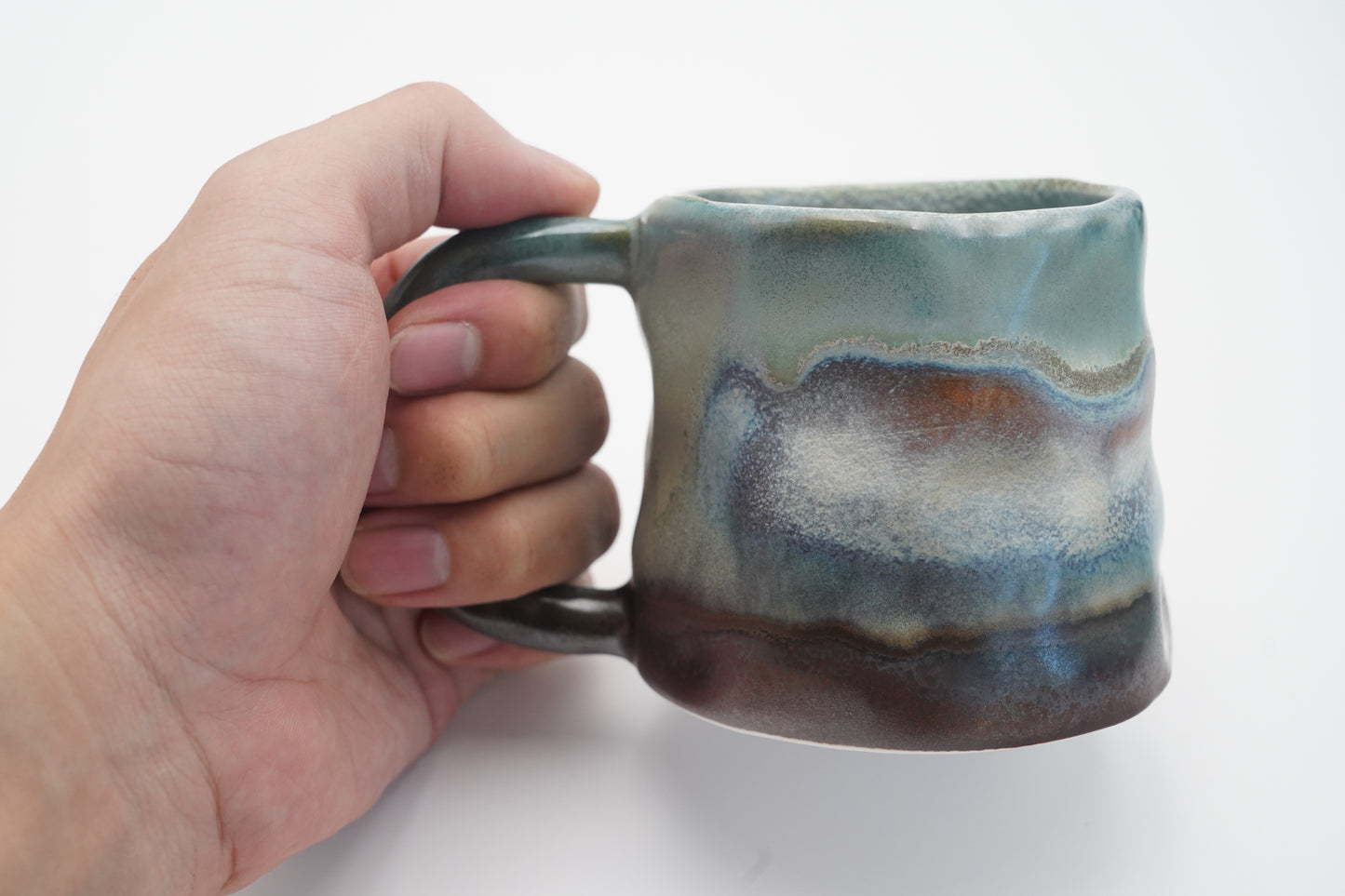 Handcrafted Ceramic Mug - Blue Shade Haze